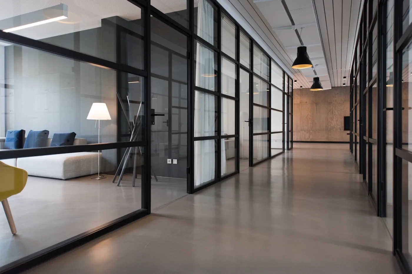 Professional office lobby and workspace